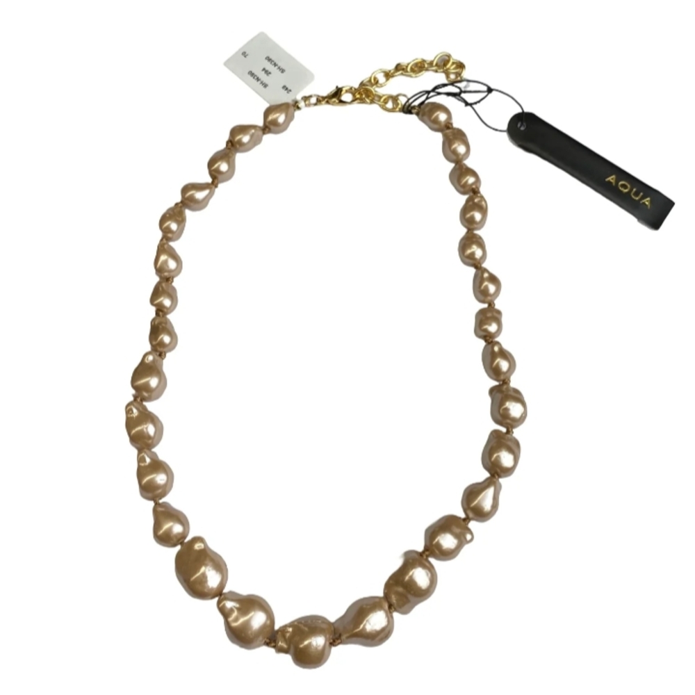 Aqua Baroque Imitation Pearl Necklace